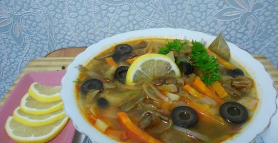 Солянка с грибами