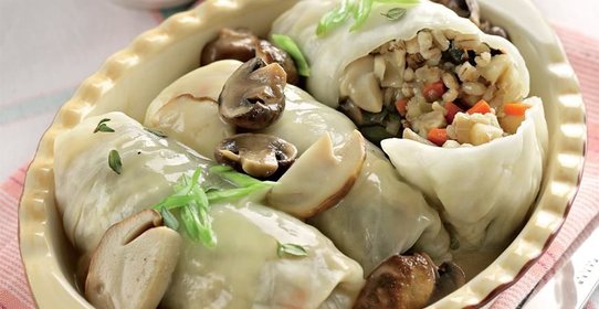 Постные голубцы с перловкой