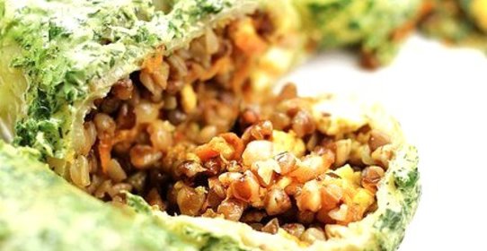 Перец, фаршированный гречкой и сыром