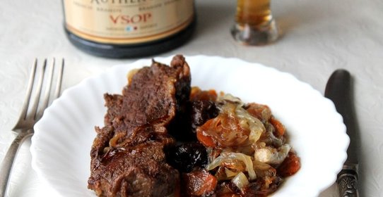 Ромштекс из говядины с черносливом