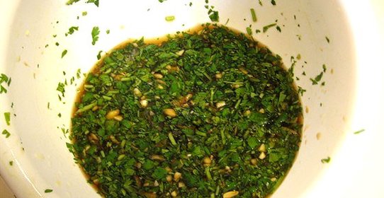 Соус из кинзы и имбиря к шашлыку