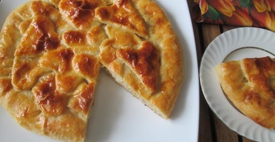 Капустный пирог с грибами