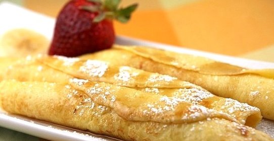 Блины с творогом и бананом