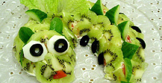 Салат Дракоша из киви