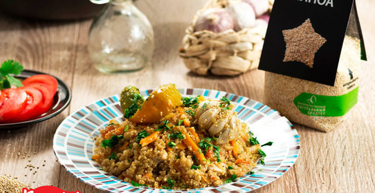 Плов из киноа с курицей