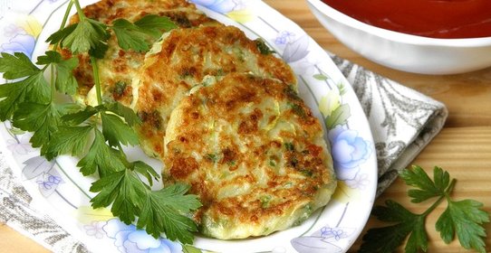 Оладьи из кабачков с сыром