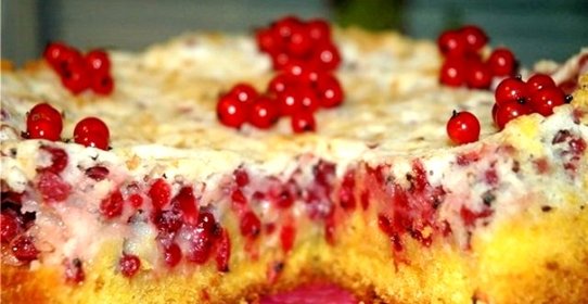 Торт фруктовый со смородиной