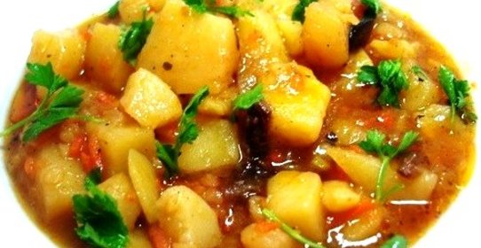 Картофель с овощами