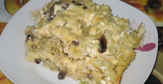 Ленивая лазанья с шампиньонами