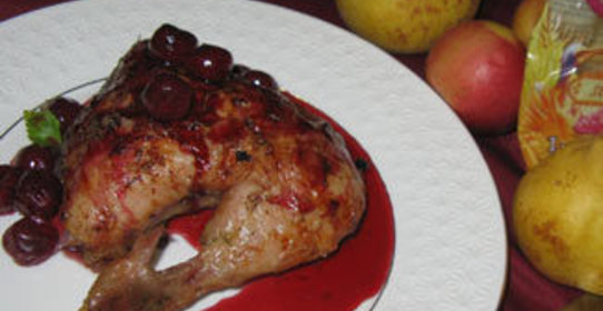 Курица под вишневым соусом Сладкая цыпочка