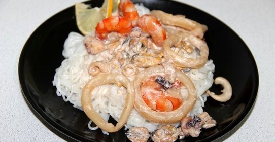 Стеклянная лапша с морепродуктами