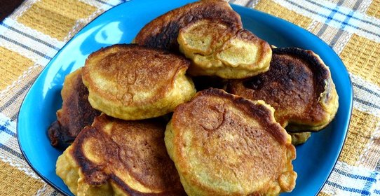 Оладьи на тыквенном тесте