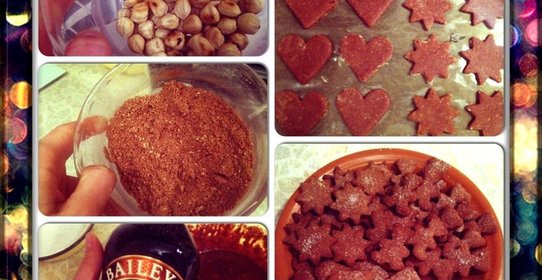 Печенье с фундуком, какао и ликером «Бейлис»