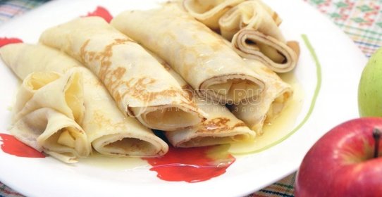 Блинчики с яблочной начинкой