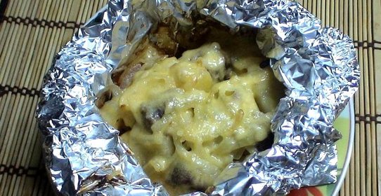 Говядина в фольге с овощами
