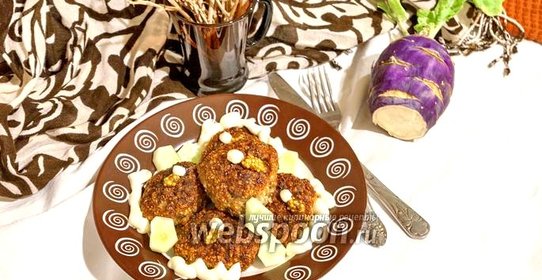 Свиные котлеты с кольраби в духовке