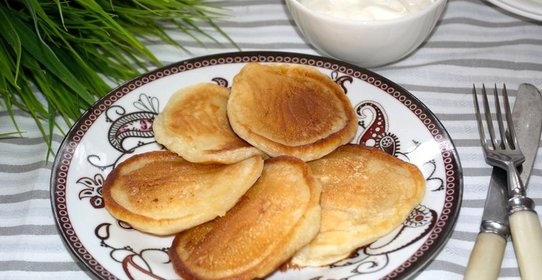 Вкусные оладьи на кефире