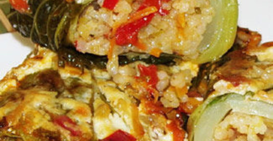 Голубцы из савойской капусты с рисом и овощами