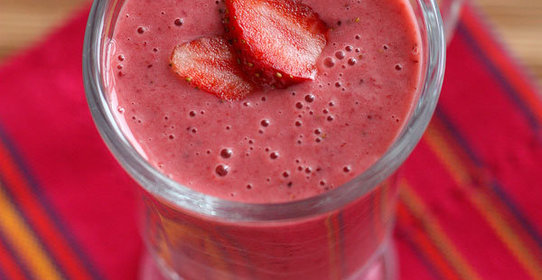 Коктейль клубника со сливками