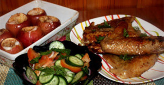 Крылышки индейки в карамельно-лимонном соусе