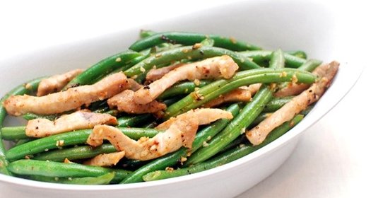 Свинина со стручковой фасолью