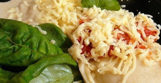 Равиоли с ветчиной и грибами