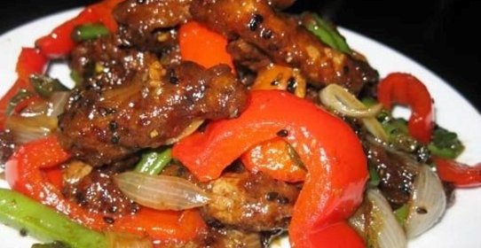 Говядина по-китайски с овощами