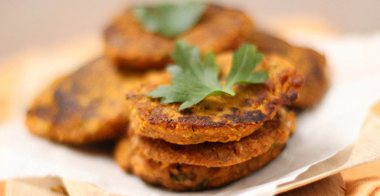 Оладьи из гречки с тыквенным пюре