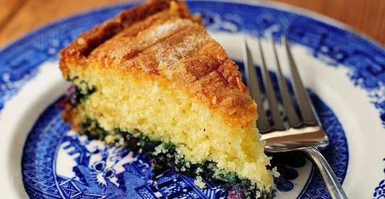 Лимонно-черничный пирог