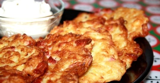 Драники с ветчиной