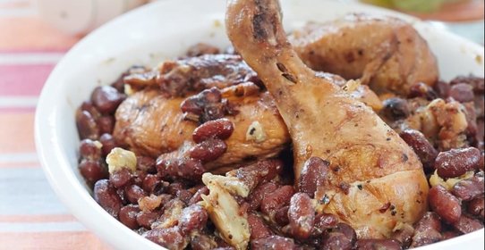 Рагу из курицы с фасолью