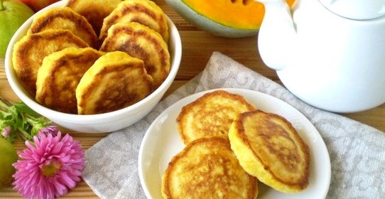 Оладьи из тыквы на кефире