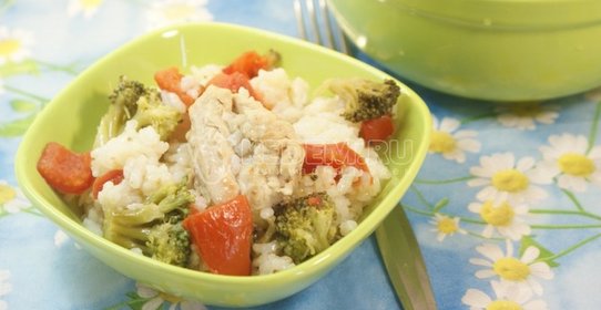 Рис по-деревенски с курицей