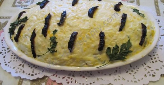 Салат Белая береза с черносливом