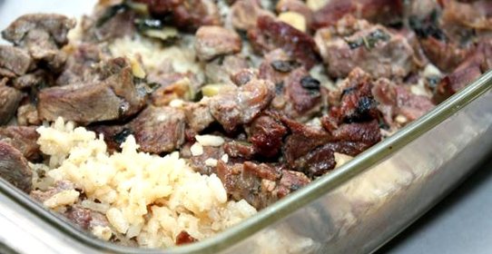 Баранина, запеченная с рисом