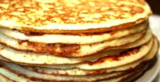 Толстые блины на кефире
