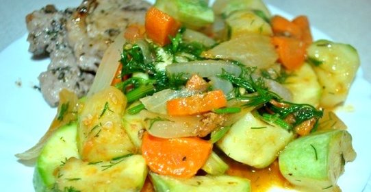 Рагу из кабачков и помидоров