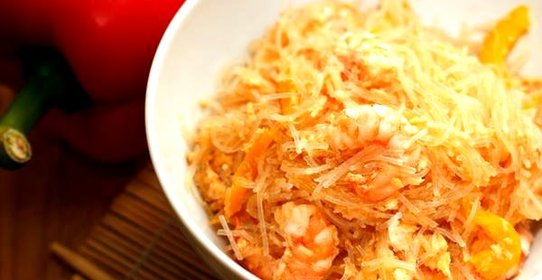 Лапша с креветками