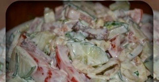 Салат летний от Натали с яичным блинчиком