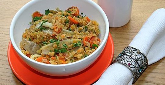 Пирожные с яблоками и клюквой