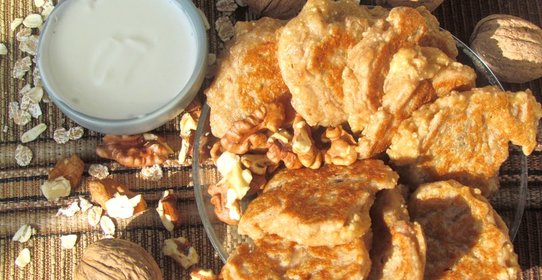 Заварные оладьи из овсяной муки