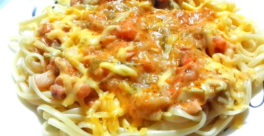 Паста с морепродуктами в сливочном соусе