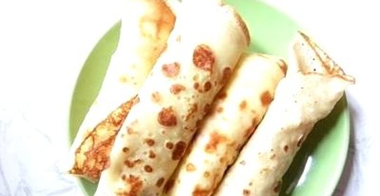 Блины со сладким творогом