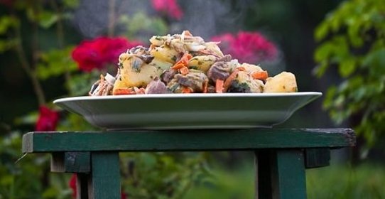 Баранина с баклажанами в казане