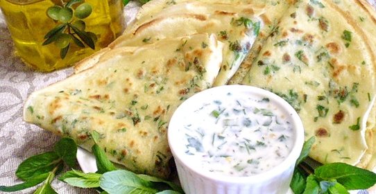 Блинчики с зеленью