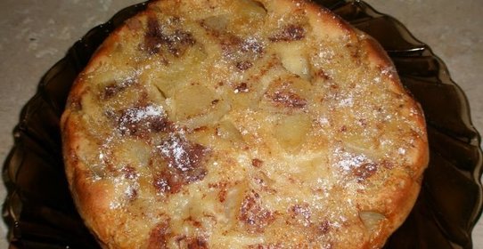Яблочный пирог с яблоками на кефире