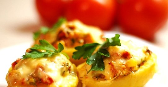 Фаршированный картофель в духовке