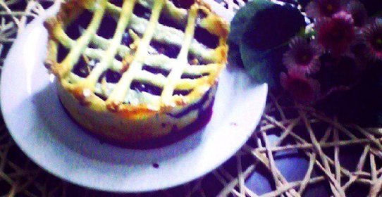 Черничный пирог без яиц и молока