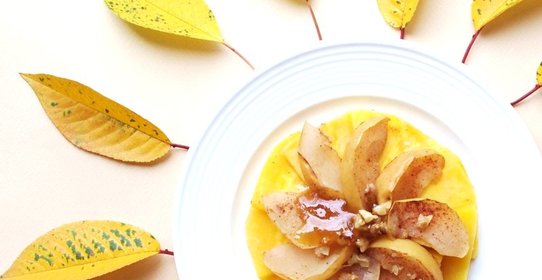 Тыква, запеченная с яблоками