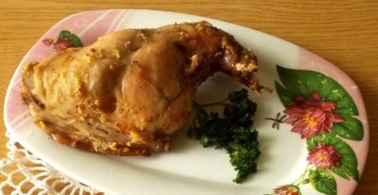 Кролик в фольге в духовке